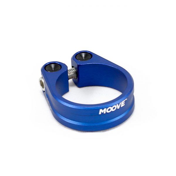 Anodised Blue Seat Clamp with logo